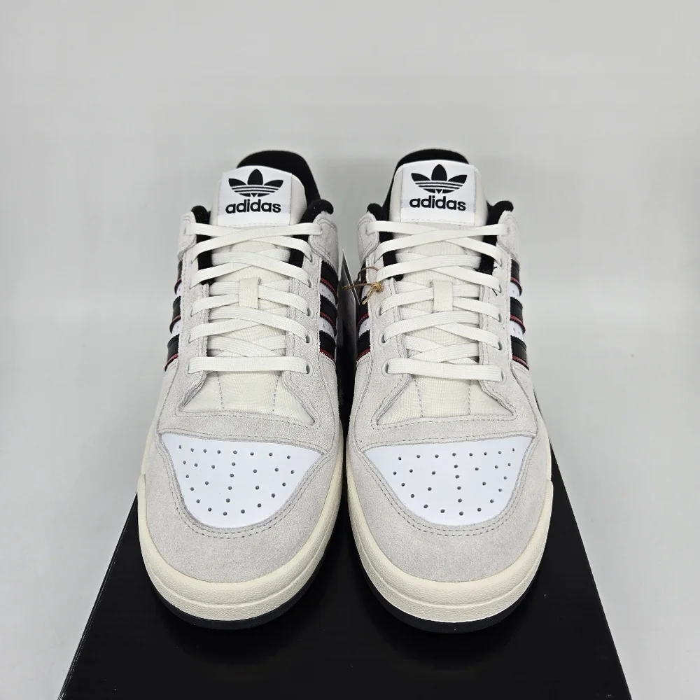 New adidas Forum 84 Low ADV Crystal White Black Scarlet Men's Shoes Size 10 - Picture 2 of 8